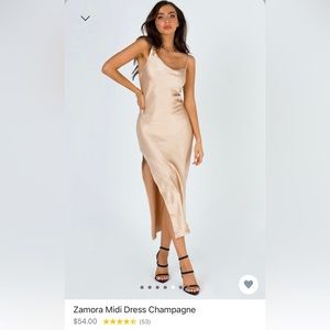 ZAMORA MIDI DRESS CHAMPAGNE